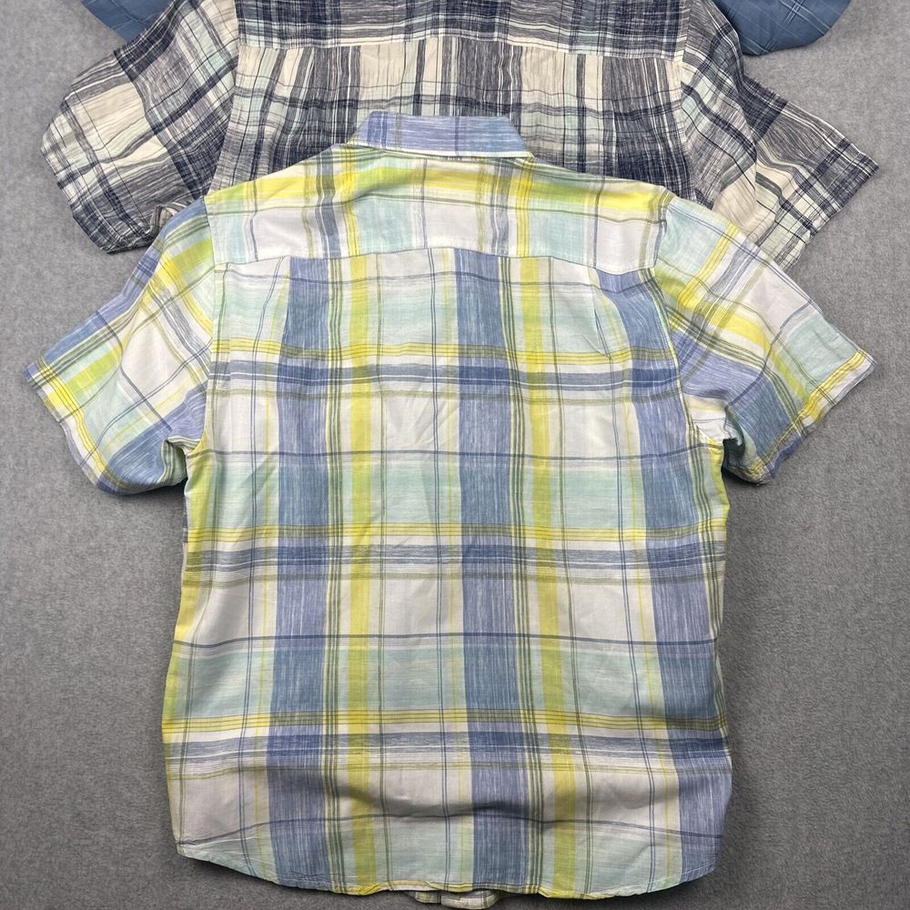 Lot Of 3 Tommy Bahama Shirts Mens M Cotton S/S Tropical Button Up Island‎ Plaid - Picture 12 of 12